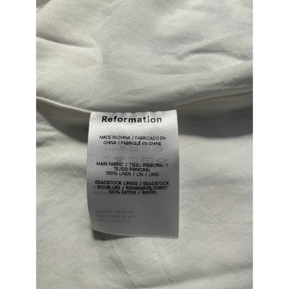 Reformation 'Kieryn' White Linen Dress Size 2 - Picture 5 of 5